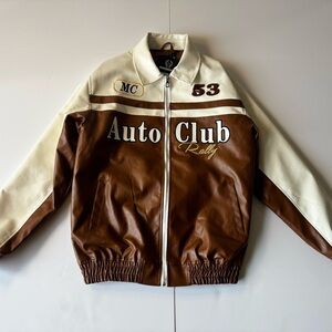 Auto Club Rally Brown and Cream Performance Jacket